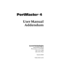PortMaster® 4 User Manual Addendum