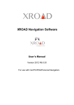 X ROAD Navigation Software User`s Manual