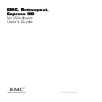 EMC® Retrospect® Express HD for Windows User`s Guide