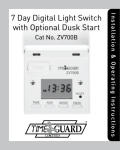 7 Day Digital Light Switch with Optional Dusk Start