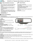 250-8072 4.3” Rearview Mirror/Monitor User Manual -