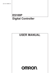 USER MANUAL ES100P Digital Controller