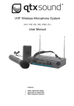 VHF Wireless Microphone System User Manual