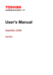 Satellite U940 series User`s Manual