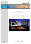 Operating Manual Network Analyzer / Transient Recorder PQ