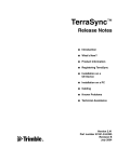 TerraSync Release Notes - the Inland GPS site