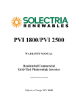 SOLECTRIA Renewables PVI 1800 PVI 2500 Grid
