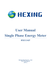 User Manual Single Phase Energy Meter HXE12-KP