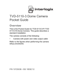 TVD-5110-3 Dome Camera Pocket Guide