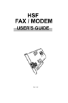 HSF FAX/MODEM MANUAL