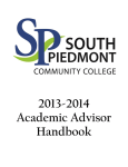 What is Advising? - South Piedmont Community College