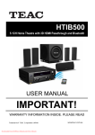 Teac HTiB500 User Guide Manual - DVDPlayer