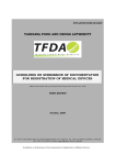 TANZANIA FOOD AND DRUGS AUTHORITY GUIDELINES ON