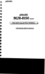 Manual for Amano MJR8150