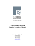 ES&S Ballot on Demand Printing Procedures Manual