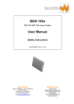 BDG 102x User Manual - Balogh technical center