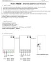 R5101-R5108 1-channel receiver user manual