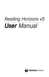 User Manual - Reading Horizons