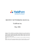 DESTINY NETWORKING MANUAL YieldPoint Inc. May 2006