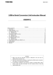 USB-to-Serial Conversion Unit Instruction Manual USB001Z