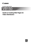 Canon Network Camera Server VB150 Guite To Creating Web