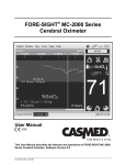 FORE-SIGHT ® MC-2000 Series Cerebral Oximeter User Manual