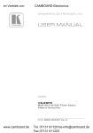 USER MANUAL - Camboard Electronics