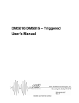 DM5816/DM6816 – Triggered User`s Manual