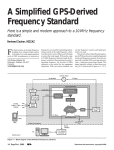 A simplified GPS-Derived Frequency Standard QEX