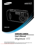 Samsung Digimax 401 User`s Manual - Camera