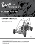 OWNER`S MANUAL BLASTER 65 Go-kart