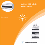 Agilent 1260 Infinity Binary Pump User Manual