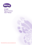 benq gh600 User guide manual operating instructions camera