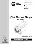 Miller Blue Thunder Series User Manual