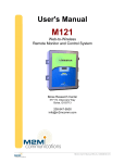 M121 User`s Manual - M2M Communications