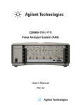 Z2090B-170 (-171) Pulse Analyzer System (PAS) User`s Manual