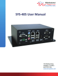 SYS-405 User Manual
