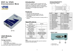 DVI to VGA Conversion Box Introduction Features Specifications