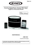 Docking Digital Music System With Night Light For iPod and