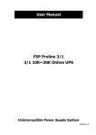 FSP Proline 3/1 3/1 10K~30K Online UPS User Manual