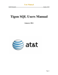 Tigon SQL Users Manual