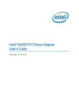 Intel® 600SM PCI Phone Adapter User`s Guide