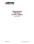 Sorensen DHP Series Operation Manual