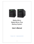 Media-Mirror Media-Mirror-Plus Backup System User`s Manual