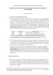 Solar Home System specifications