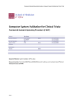 Computer System Validation for Clinical Trials: