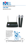 VHF Wireless Microphone System Operating Instructions