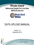 Rhode Island DATA UPLOAD MANUAL