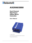 RoboteQ AX2550User`s Manual