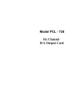 Model PCL - 726 Six Channel D/A Output Card